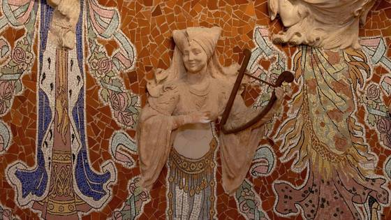 A muse with a harp